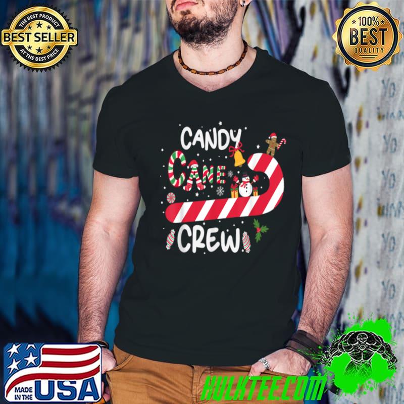 Candy Cane Crew Snowman Christmas Candy Lovers T-Shirt