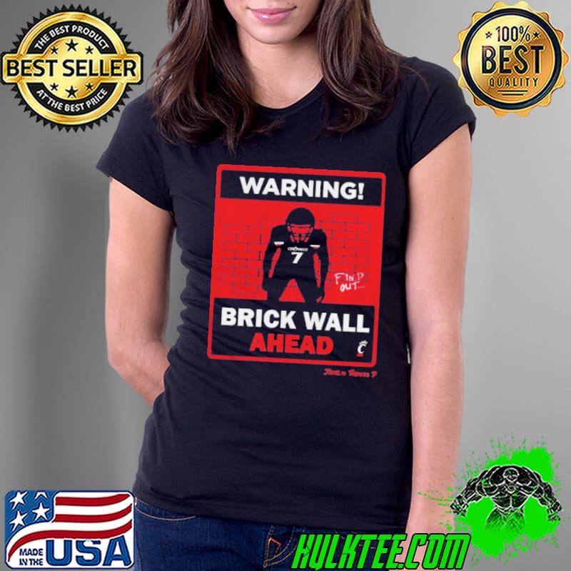 CincinnatI Football jaheim thomas brick wall classic s Ladies Tee CincinnatI Football jaheim thomas brick wall classic s Ladies Tee