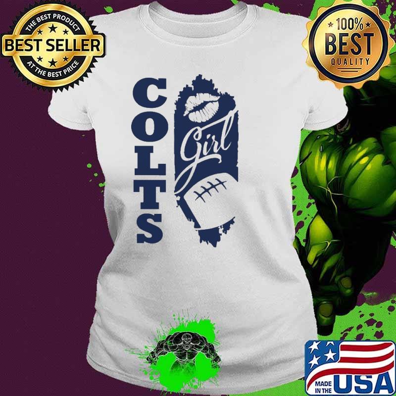 Colts Girl Lip Baseball Shirt Ladies tee Colts Girl Lip Baseball Shirt Ladies tee