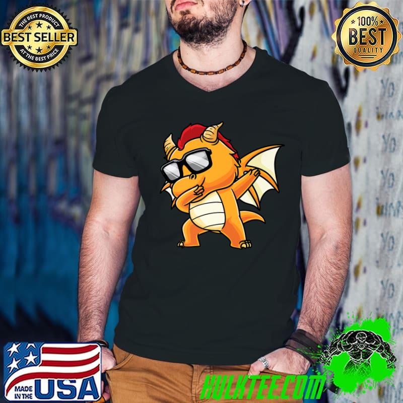 Dabbing Dragon With Sunglasses T-Shirt