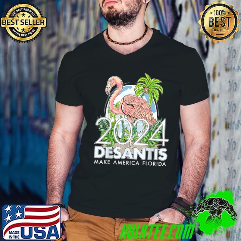 Desantis 2024 Make America Florida For President Palm Tree Vintage Distressed T-Shirt