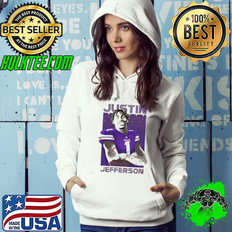 Digital art justin jefferson portrait Football s Hoodie Digital art justin jefferson portrait Football s Hoodie