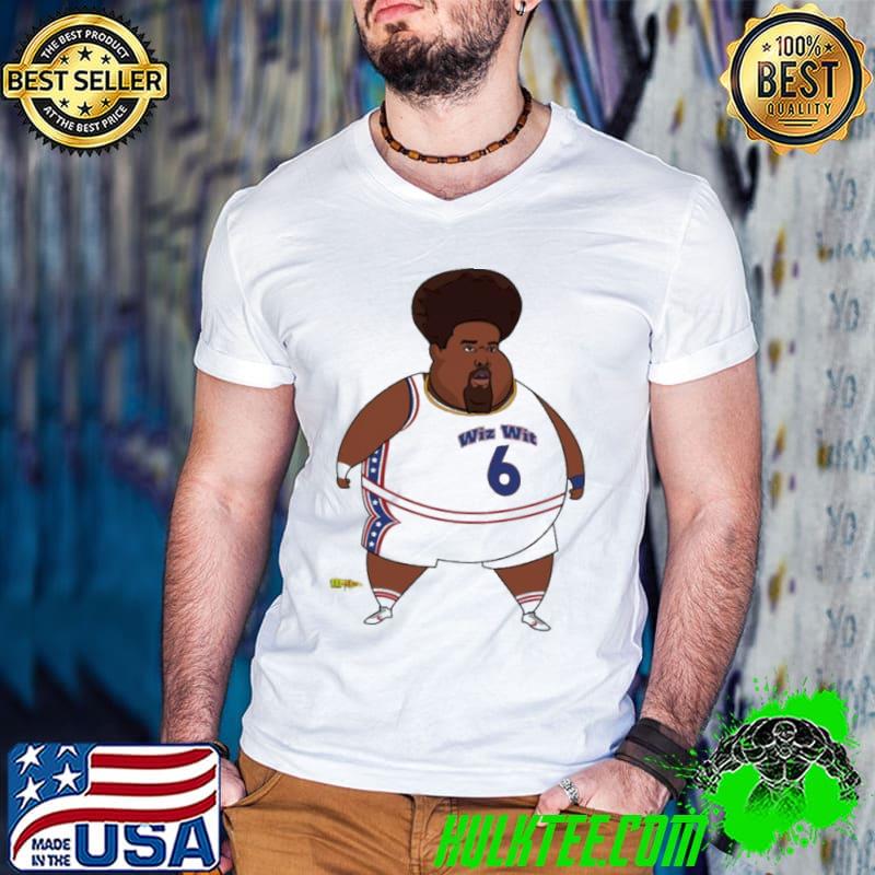 Dr wiz wit funny chibI fat julius erving player basketbal classic l shirt
