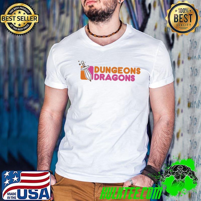 Dungeons and dragons and dunkin donuts nerd coffee classic shirt