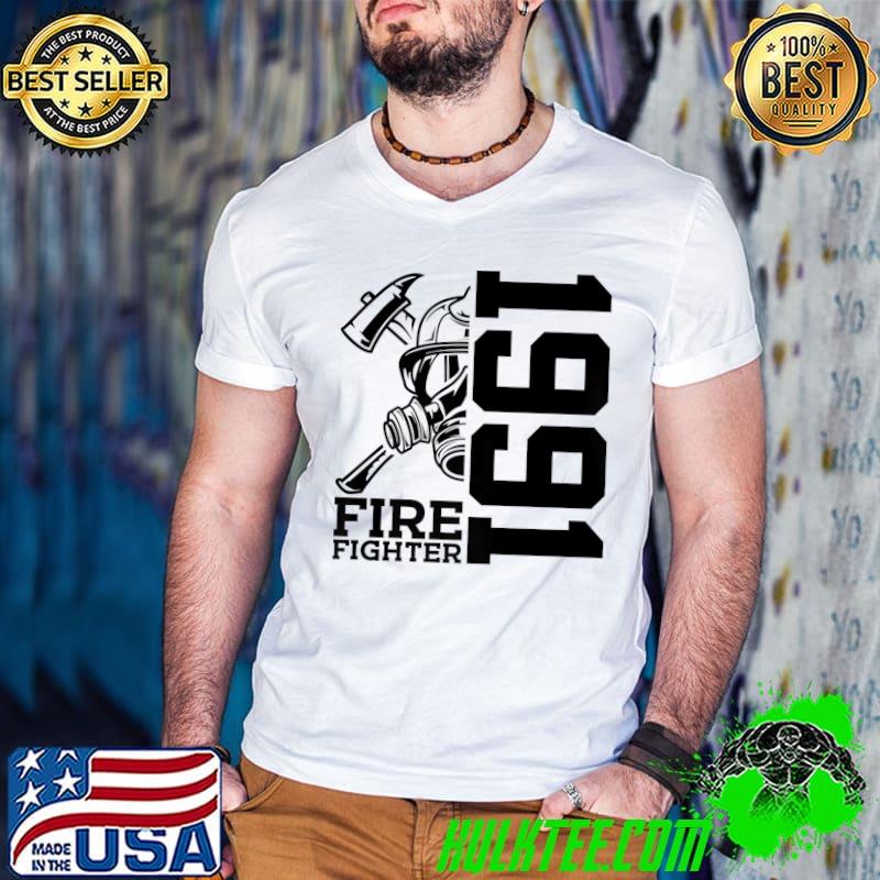 Fire Fighter 1991 31 Years Fire Brigade 31st Birthday T-Shirt
