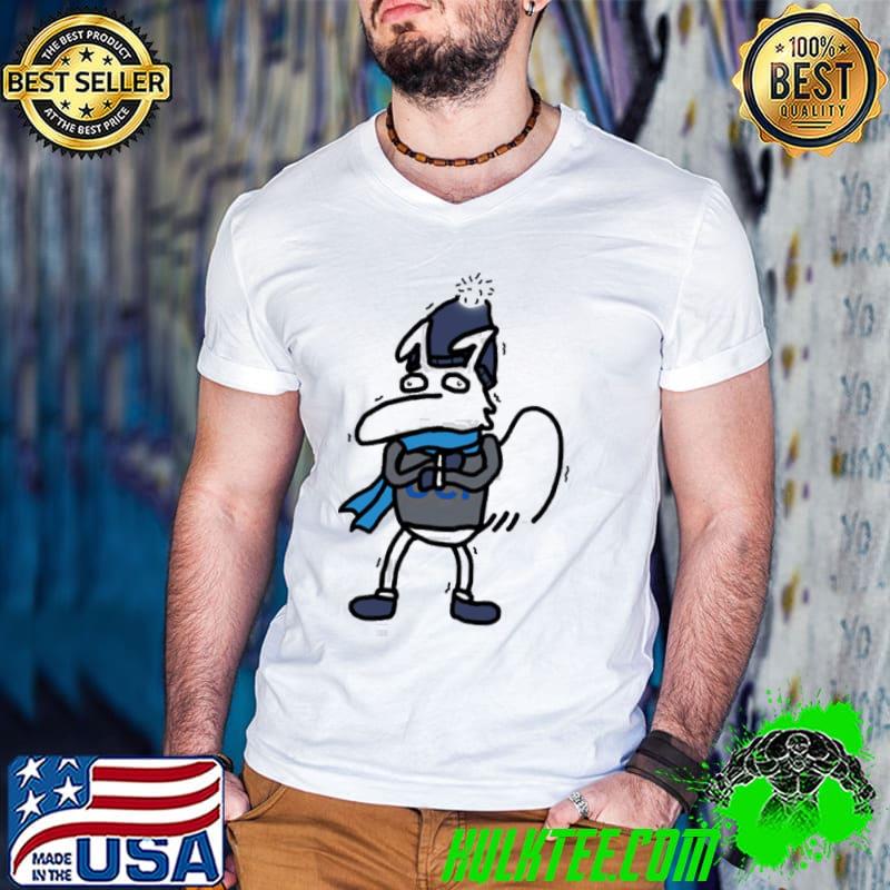 Funny petr the anteater in the winter cartoon art shirt