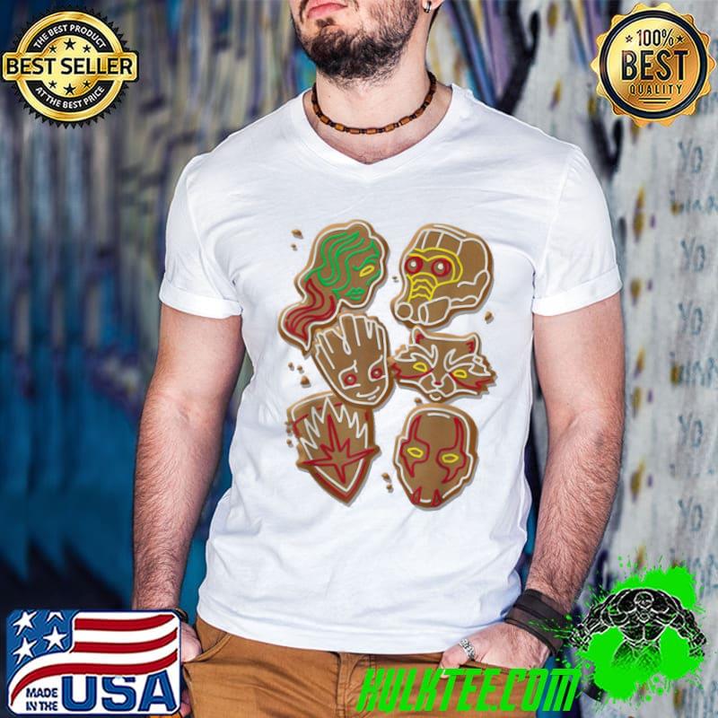 Galaxy gingerbread cookies christmas the guardians of the galaxy holiday special Marvel shirt