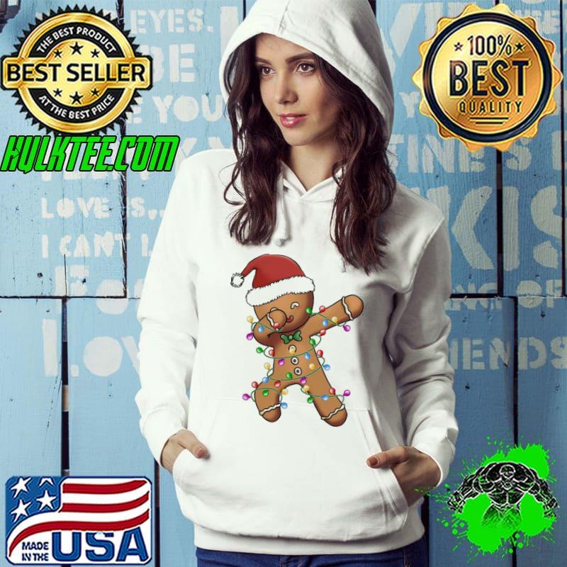 Gingerbread man christmas lights santa dabbing through the snow classic s Hoodie Gingerbread man christmas lights santa dabbing through the snow classic s Hoodie