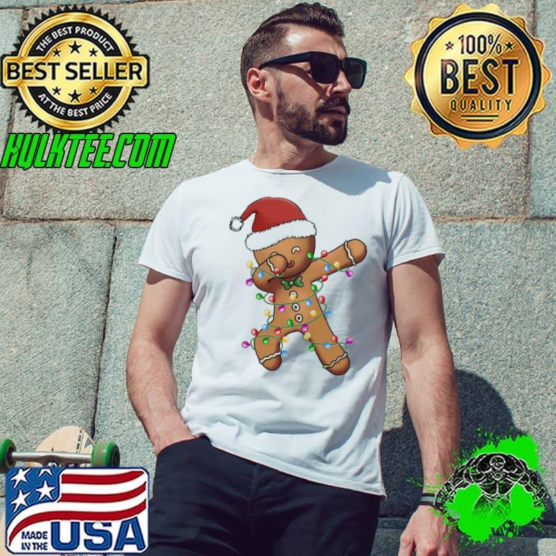 Gingerbread man christmas lights santa dabbing through the snow classic s Unisex Gingerbread man christmas lights santa dabbing through the snow classic s Unisex