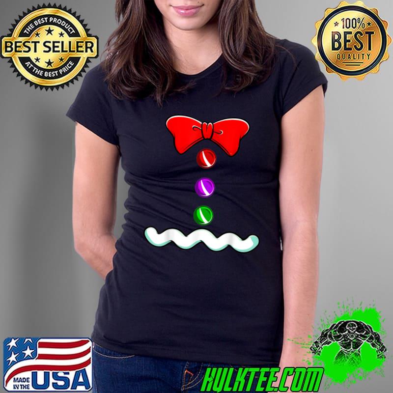 Gingerbread Man Costume Novelty Christmas T-Shirt Ladies Tee Gingerbread Man Costume Novelty Christmas T-Shirt Ladies Tee