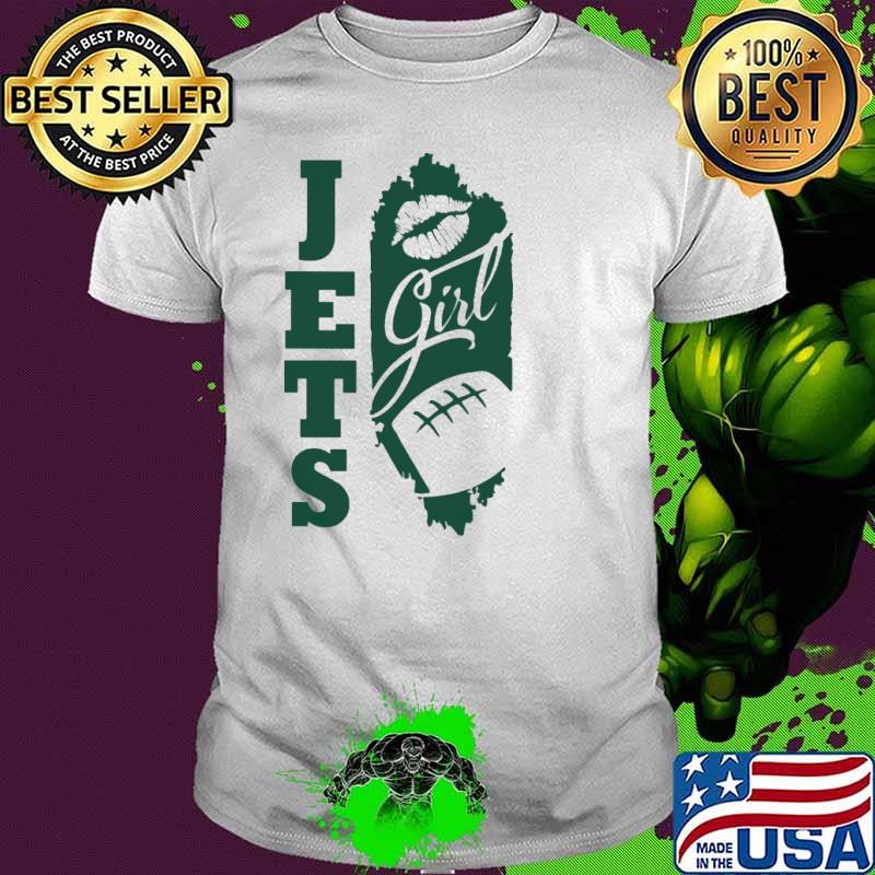 Jets Girl Lip Baseball Shirt