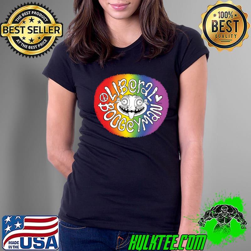 Liberal Boogeyman Heart Lgbt Colors T-Shirt Ladies Tee Liberal Boogeyman Heart Lgbt Colors T-Shirt Ladies Tee