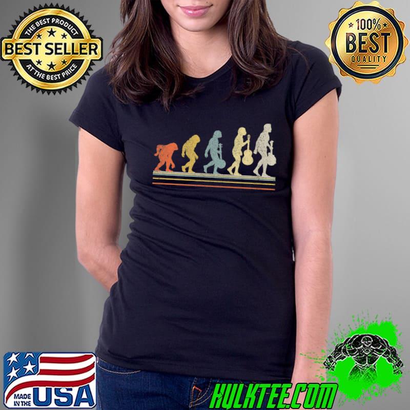 Mandolin Evolution Retro Evolution Of Man T-Shirt Ladies Tee Mandolin Evolution Retro Evolution Of Man T-Shirt Ladies Tee