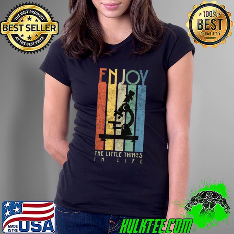 Microscope Vintage Enjoy The Little Thing Life Microbiologists Biology Nerd Science Lab T-Shirt Ladies Tee Microscope Vintage Enjoy The Little Thing Life Microbiologists Biology Nerd Science Lab T-Shirt Ladies Tee