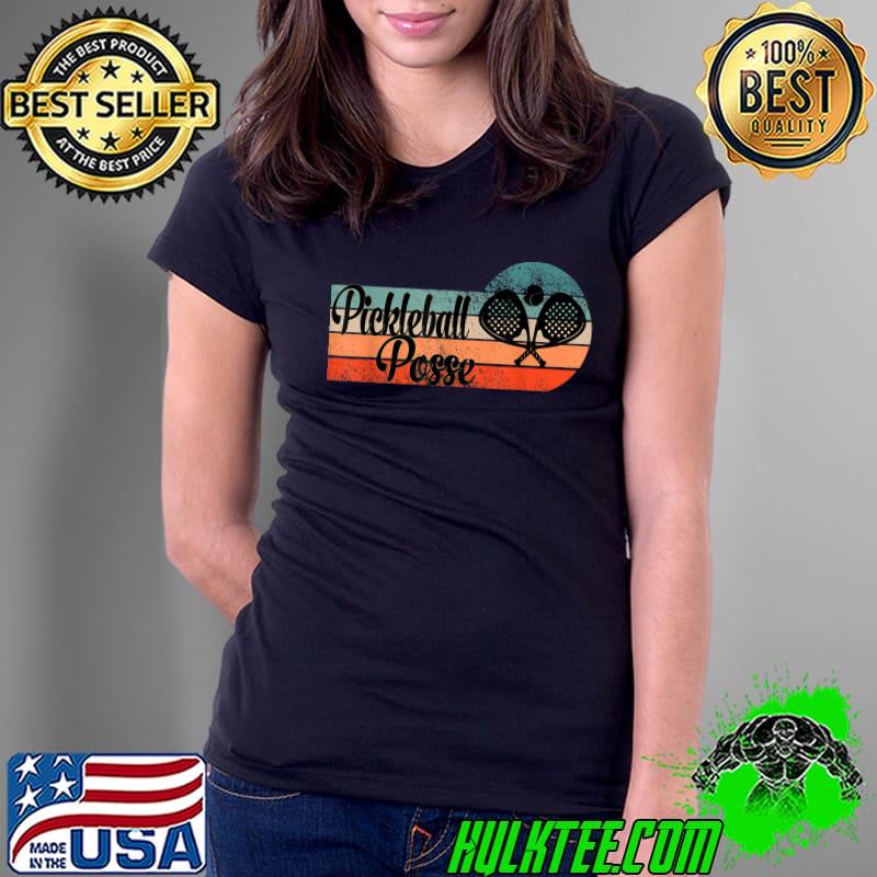 Pickleball Posse Retro Pickleball For Pickleball Lovers T-Shirt Ladies Tee Pickleball Posse Retro Pickleball For Pickleball Lovers T-Shirt Ladies Tee