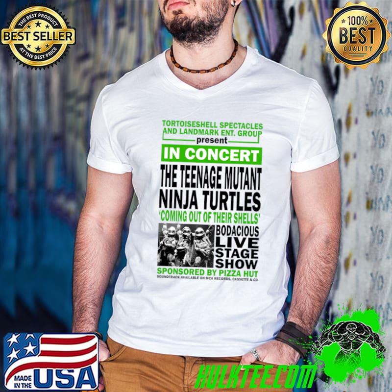 Present In Concert The Teenage Mutant Ninja Turtles Coming Out Of Their Shells Tour T-Shirt