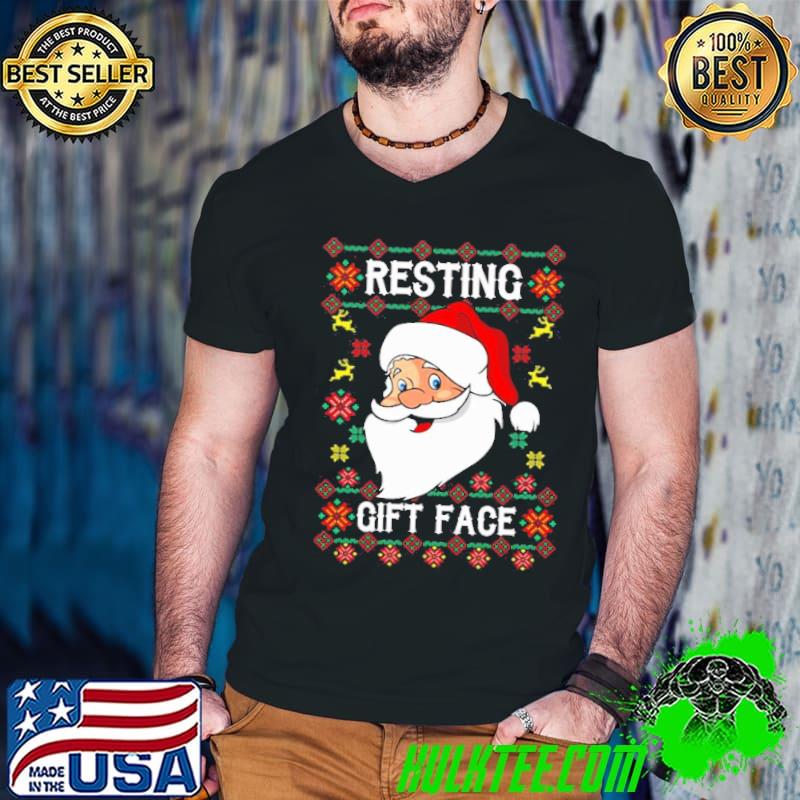 Resting gift face christmas trending shirt
