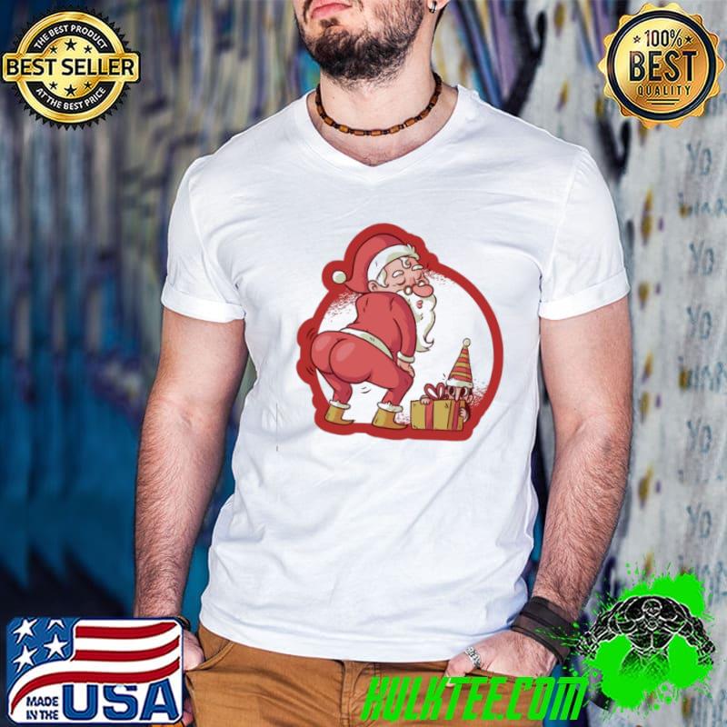 Santa booty funny christmas classic shirt