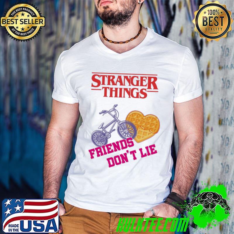 Series stranger things says girls eleven friends don't lie great retro pattern classic shirt