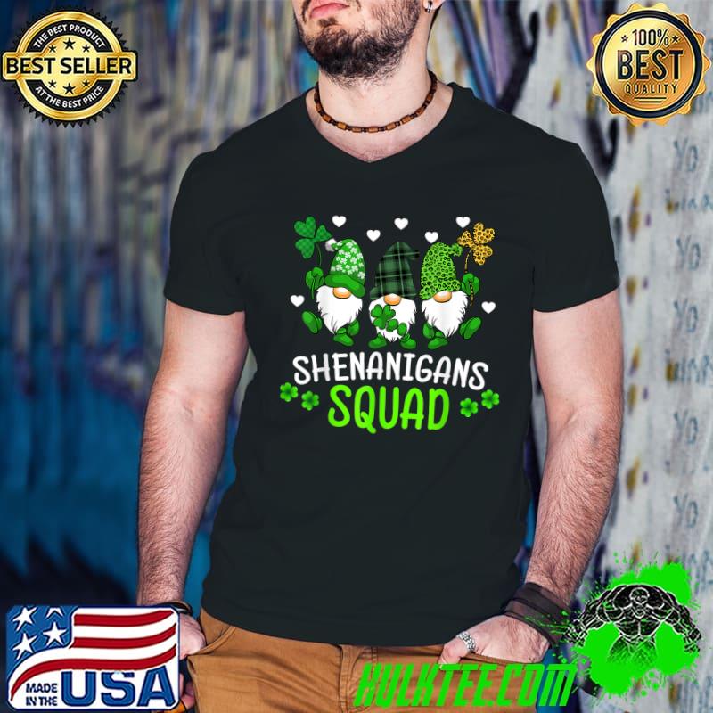Shenanigans Squad St Patricks Day Gnomes Green Proud Irish T-Shirt