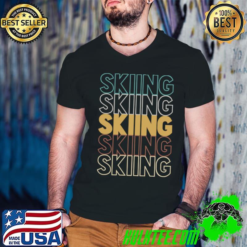 Skiing retro text T-Shirt