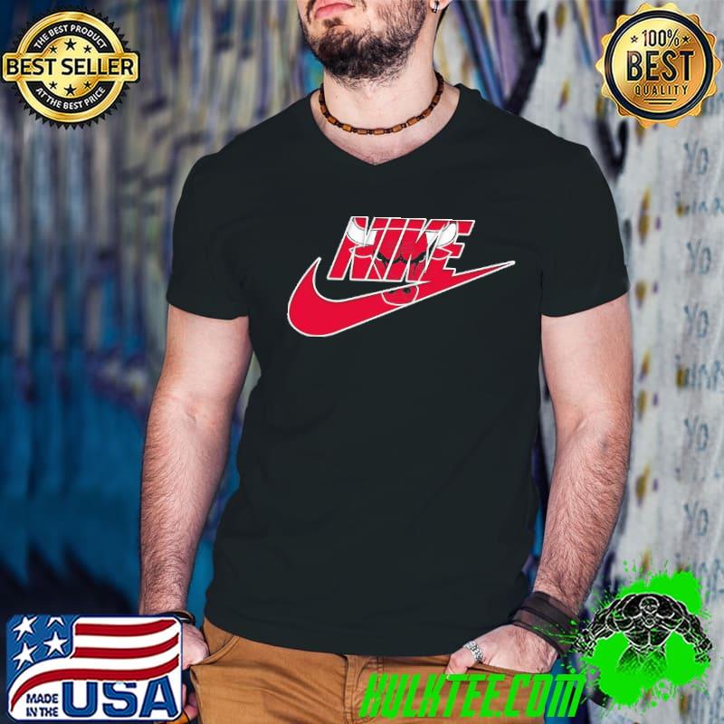 Sports design nike logo mix chicago bulls shirt