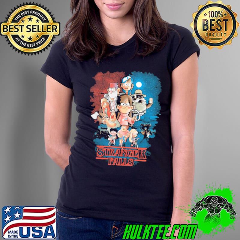 Stranger falls gravity falls stranger things inspired s Ladies Tee Stranger falls gravity falls stranger things inspired s Ladies Tee