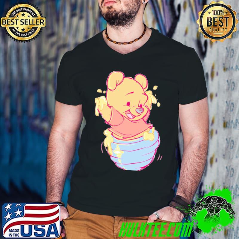 Stuck in honey winnie the pooh cartoon shirt