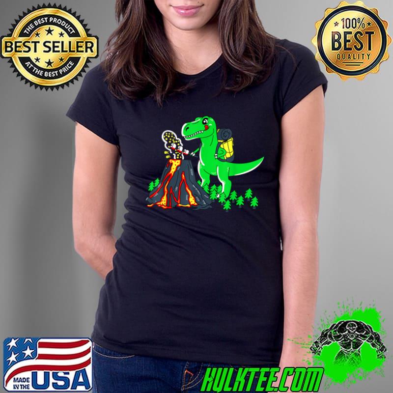 T-Rex Roast Marshmallow Illustration Graphic T-Shirt Ladies Tee T-Rex Roast Marshmallow Illustration Graphic T-Shirt Ladies Tee