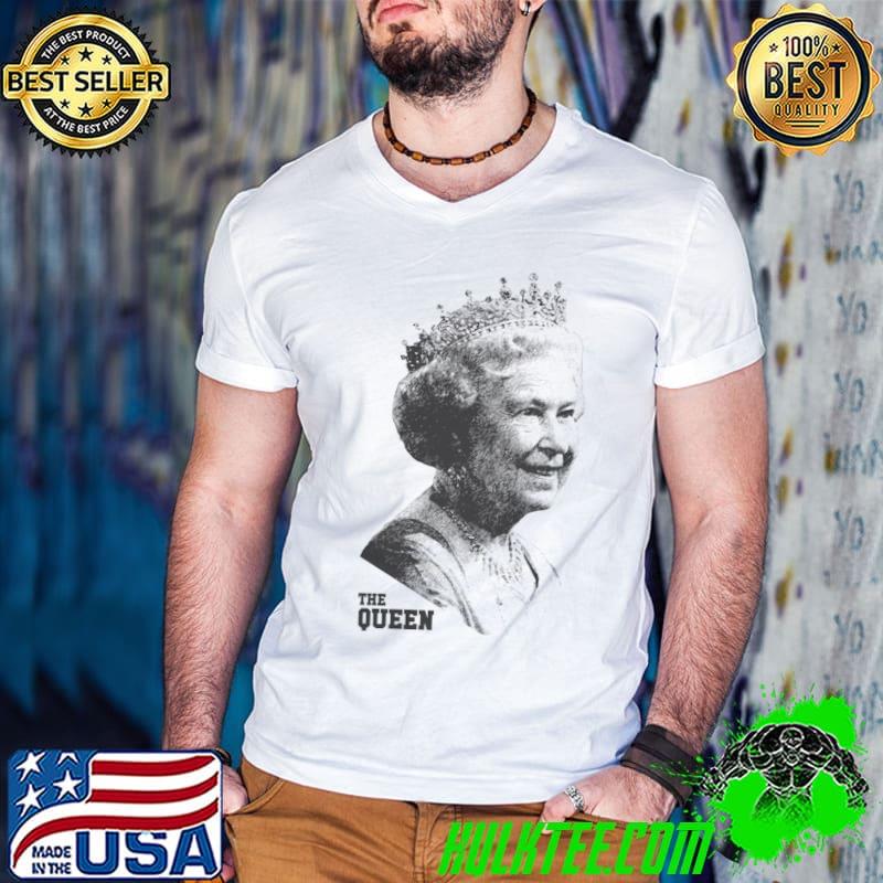 The Queen Elizabeth Vintage Pencil Drawing Style T-Shirt
