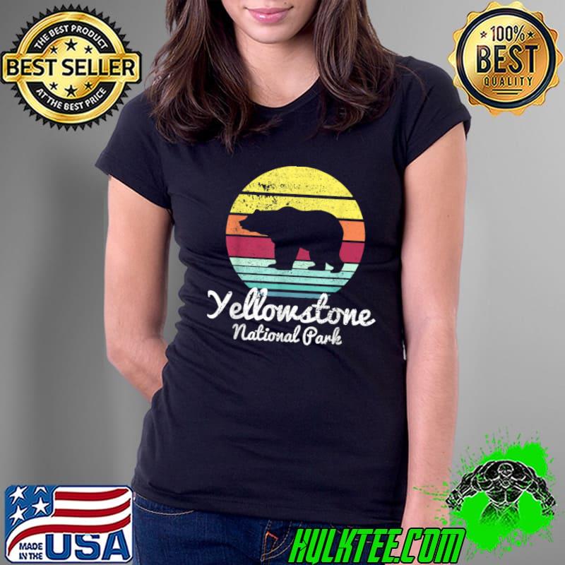 Vintage Yellowstone National Park Wyoming Bear T-Shirt Ladies Tee Vintage Yellowstone National Park Wyoming Bear T-Shirt Ladies Tee
