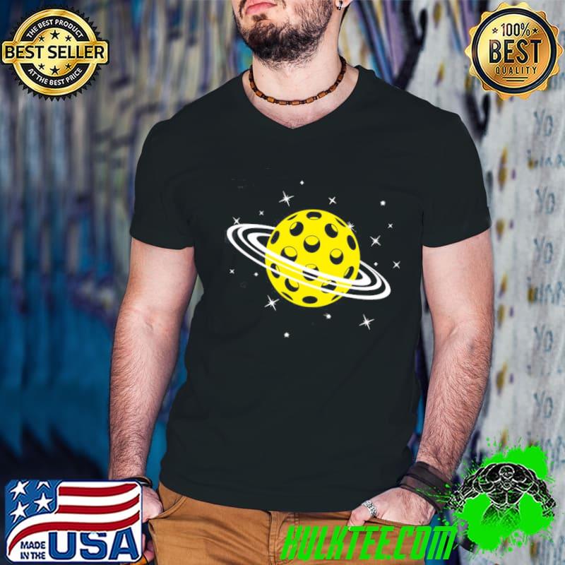 Yellow planet pickleball classic ' shirt