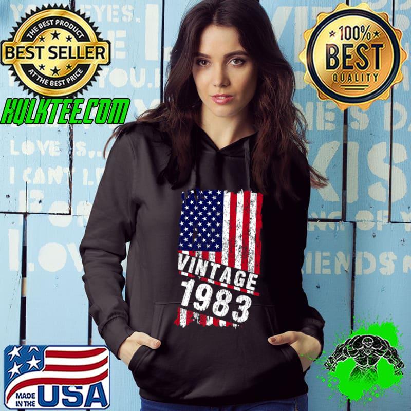 40 Years Old Vintage 1983 American Flag 40th Birthday Election 2024 T-Shirt Hoodie 40 Years Old Vintage 1983 American Flag 40th Birthday Election 2024 T-Shirt Hoodie