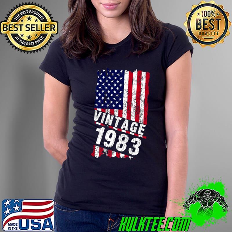 40 Years Old Vintage 1983 American Flag 40th Birthday Election 2024 T-Shirt Ladies Tee 40 Years Old Vintage 1983 American Flag 40th Birthday Election 2024 T-Shirt Ladies Tee