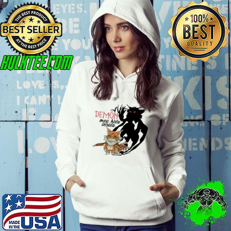 A demon may hide inside digimon s Hoodie A demon may hide inside digimon s Hoodie