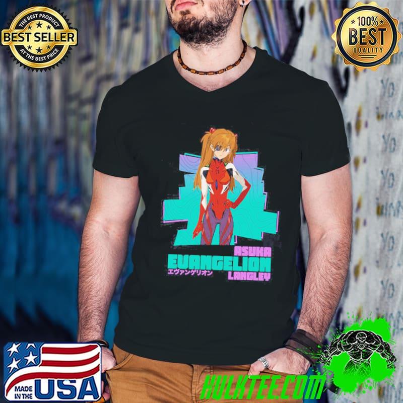 Asuka langley sohryu evangelion manga anime pastel retro fanart shirt