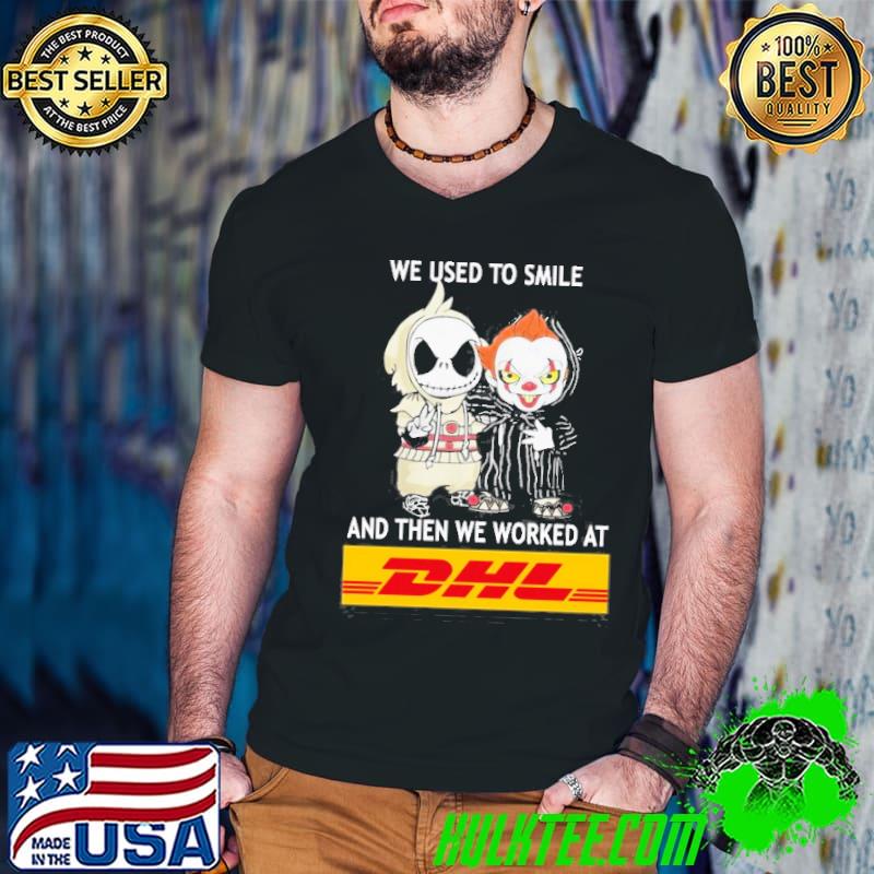 Baby Jack skeleton and baby pennywise we used to smile and then we worked at dhl classic s Guys V Neck Baby Jack skeleton and baby pennywise we used to smile and then we worked at dhl classic s Guys V Neck