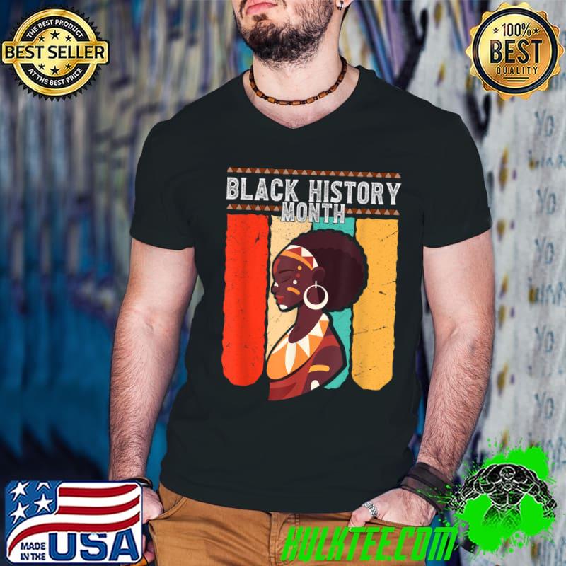 Black History Month Lives Matter For Woman Afro Retro T-Shirt