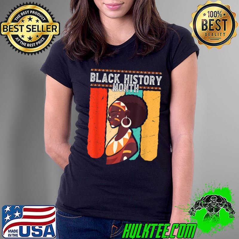 Black History Month Lives Matter For Woman Afro Retro T-Shirt Ladies Tee Black History Month Lives Matter For Woman Afro Retro T-Shirt Ladies Tee