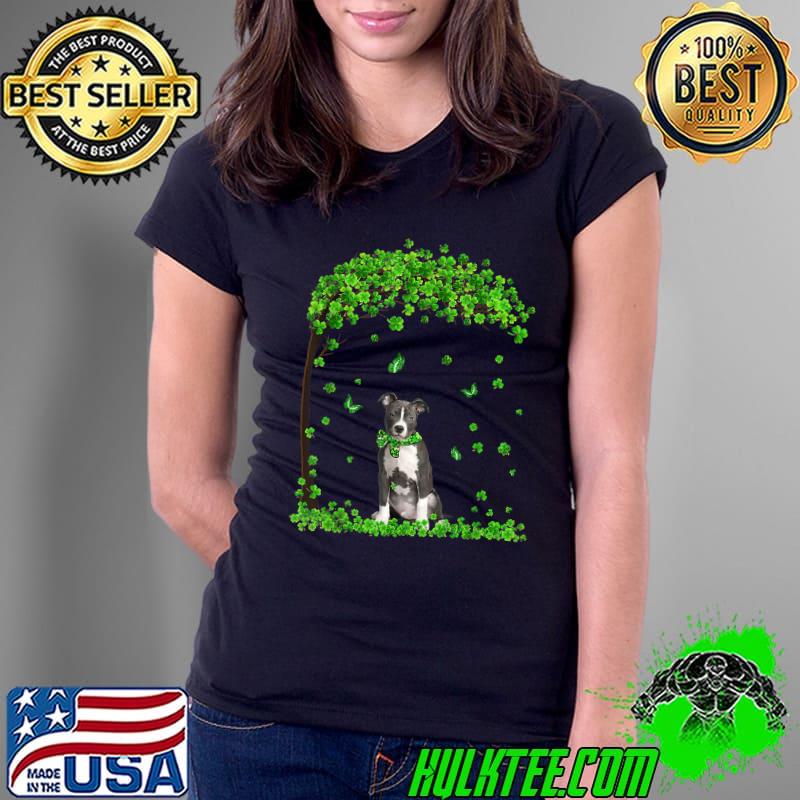 Blue Nose Pitbull St Patricks Day Lover Irish Shamrock Tree Dog T-Shirt Ladies Tee Blue Nose Pitbull St Patricks Day Lover Irish Shamrock Tree Dog T-Shirt Ladies Tee