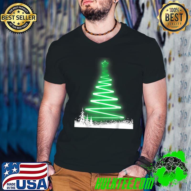Bright Green Christmas Tree Holiday T-Shirt