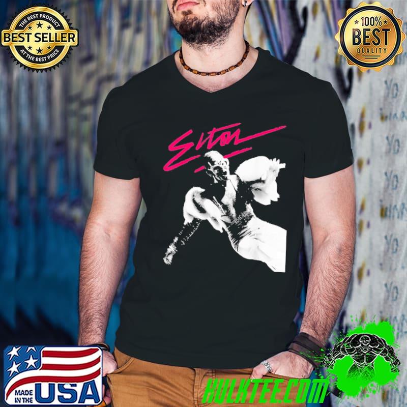 Brush elton john legend greatest retro graphic shirt