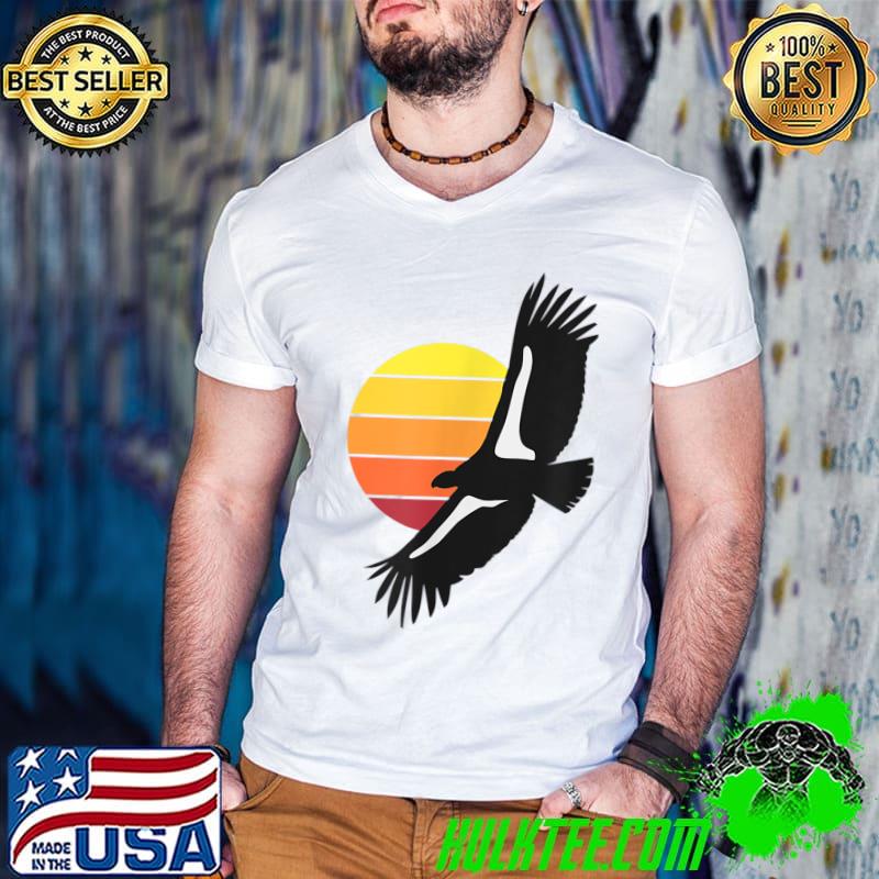 California Condor Bird Fly Vintage Sunset T-Shirt