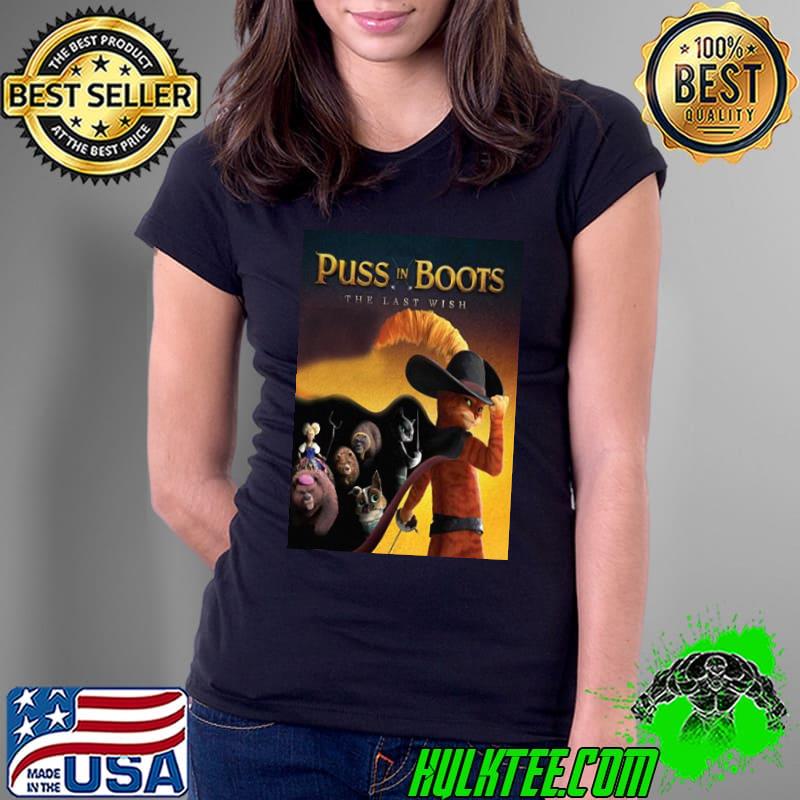 Cartoon movie cute puss in boots vintage art trending s Ladies Tee Cartoon movie cute puss in boots vintage art trending s Ladies Tee