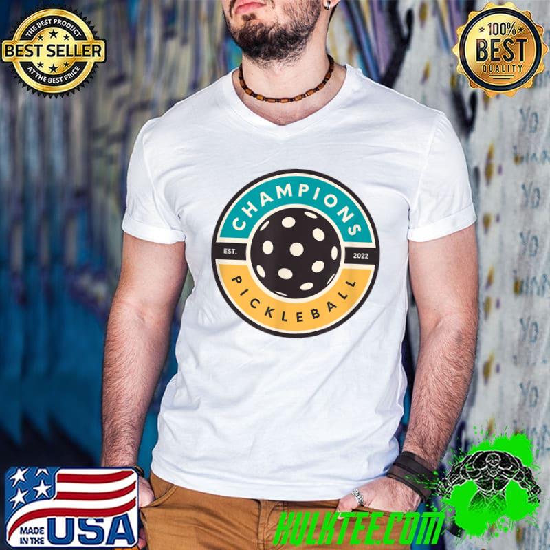 Champions Pickleball Est 2022 Symbol Retro T-Shirt