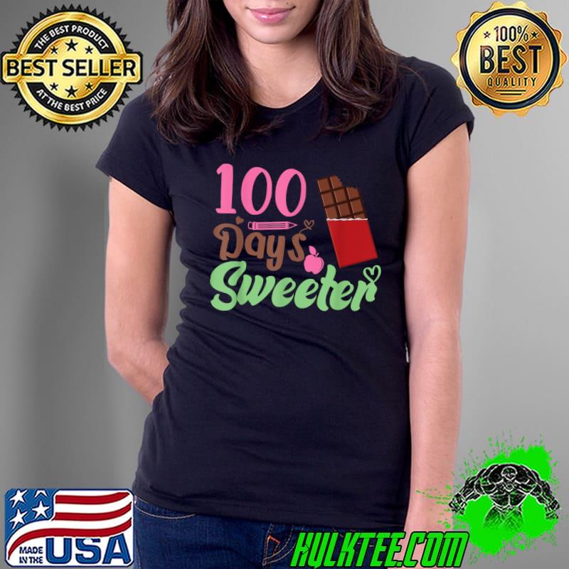 Chocolate Lover 100 Days Of School Apparel For Teacher Girls T-Shirt Ladies Tee Chocolate Lover 100 Days Of School Apparel For Teacher Girls T-Shirt Ladies Tee