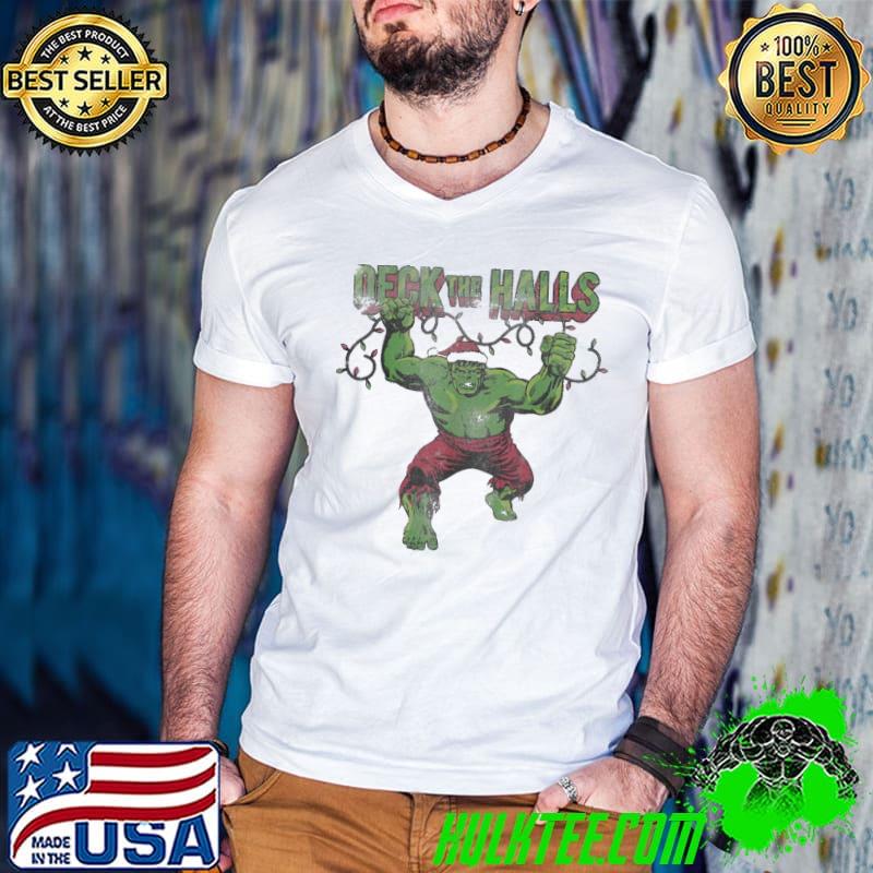 Christmas Hulk deck the halls portrait classic shirt