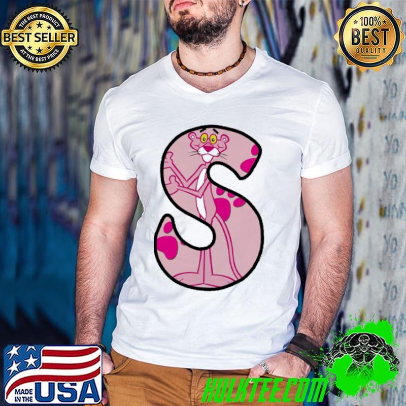 Confusing face letter s pink panther shirt