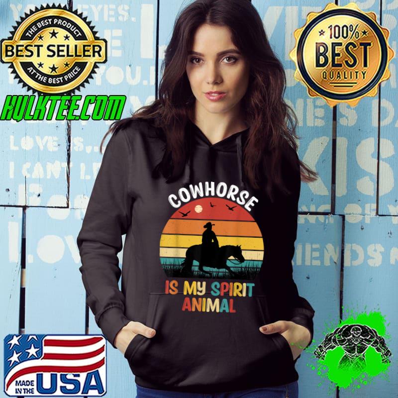 Cowhorse Is My Spirit Animal Vintage Birds Sunset Cowhorse Lover T-Shirt Hoodie Cowhorse Is My Spirit Animal Vintage Birds Sunset Cowhorse Lover T-Shirt Hoodie