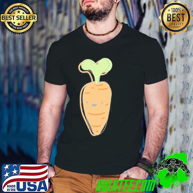 Cute carrot pattern vegetable shirt